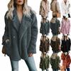 Luxuriös Weicher Damen Teddybär Faux Fur Fleece Wintermantel Cardigan Jacke