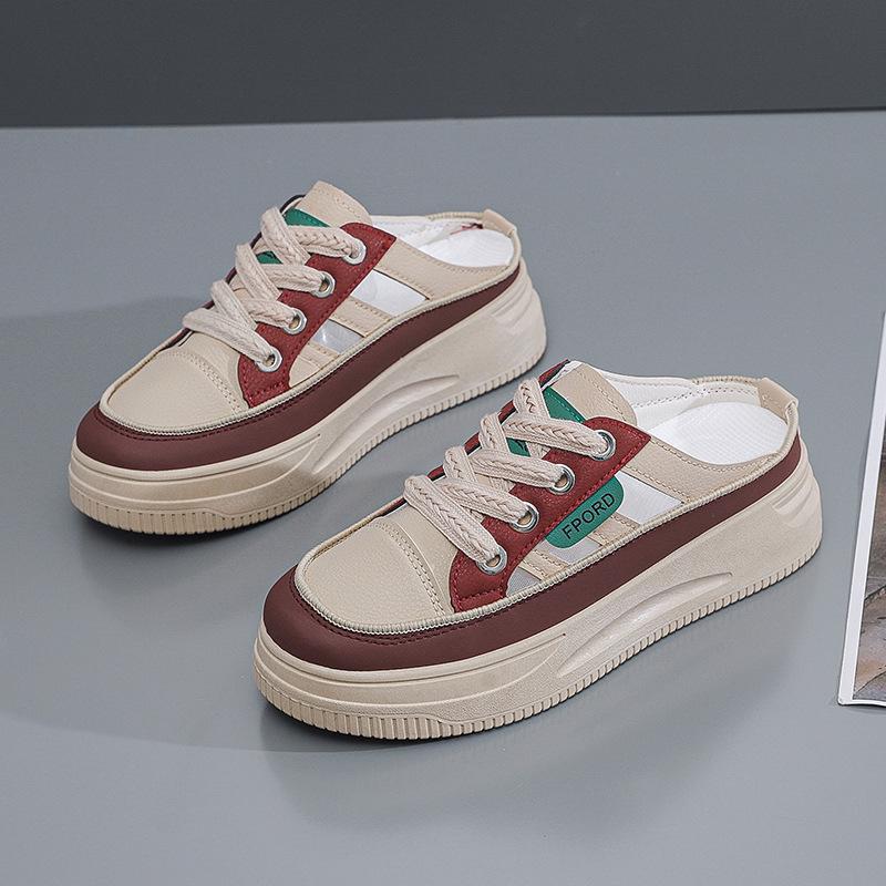 

Женские дышащие сандалии-слипоны на толстой подошве из сетки 2025 L+ красный