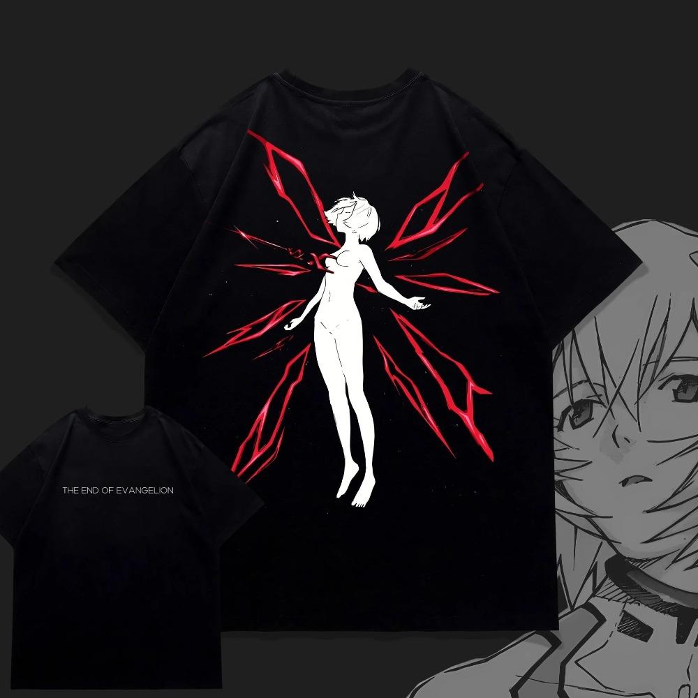 

Неон Genesis Evangelion Рей Аянами «Конец Евангелиона» Большой Черный Футболка | Фанату Меха Аниме Унисекс Футболка 4XL