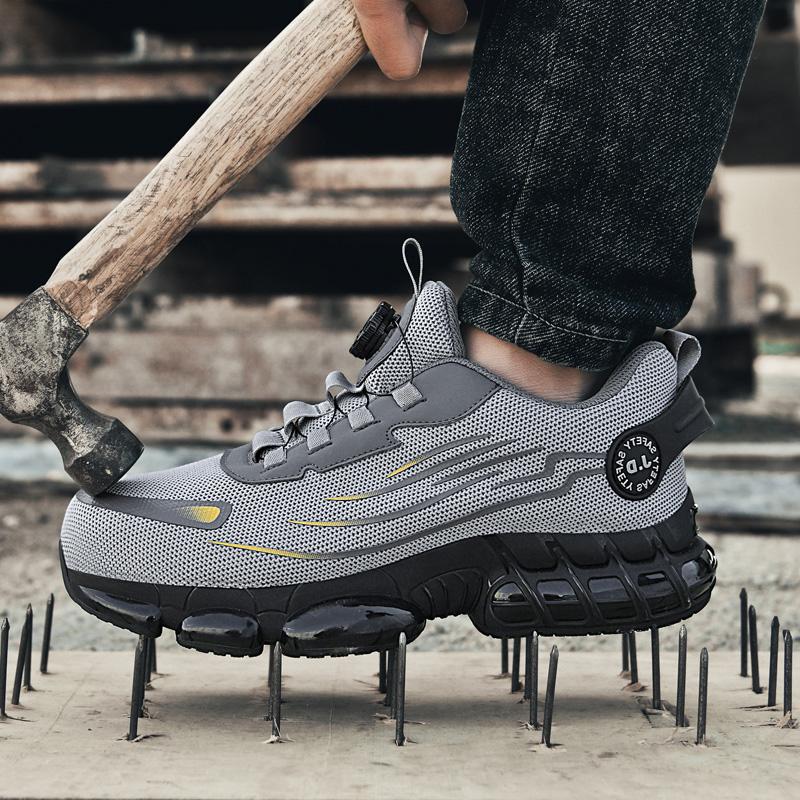 Men's Military Tactical Boots Army Boots Men Side Zipper Military Boots Men Anti-Slip Ankle Boots Work Safety Shoes Hiking Shoe