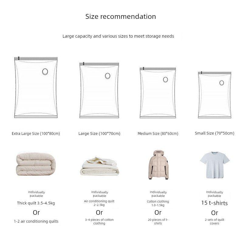 Vacuum Storage Bags for Quilts, down Jackets, Luggage Storage Bags, Household Electric Pump Compression Bags, Clothing Sealed Storage