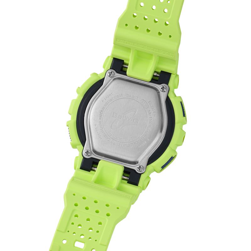 Casio BABY-G Theme Series Trendy Contrast Color Vitality Street Classic Pointer Dual Display Sports Waterproof Quartz Movement Resin Strap BA-110PP-3A