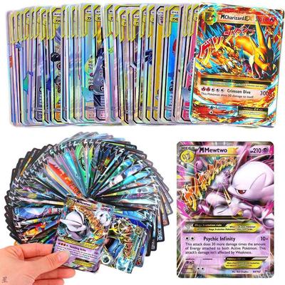 100Pcs Assorted Playing Cards VSTAR GX EX VMAX MEGA TAG TEAM Energy Trainer Charizard Pikachu Rare Pokemon Cards G34
