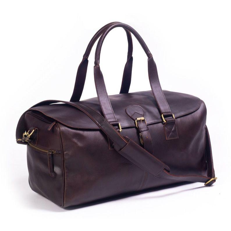 Full Grain Leather Weekender Bag: Carry-on Duffle, Custom Monogram