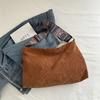 Corduroy Bag Female Student Commuter Bag Wide Shoulder Strap Stylish Large Capacity One Shoulder Messenger Tote Bag