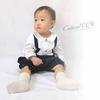 de Traditional Style Romper Baby Suit Formal Pants for Boys and Girls Babies Tartan Check Pattern Long Sleeve Shirt Toddler Party 13603 13605 [Cream