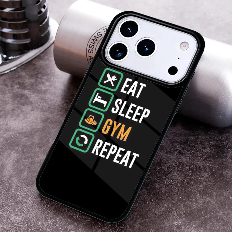 Gym Fitness Bodybuilding Phone Case for iPhone 17 16 15 Pro Max Air 14 13 12 11 Plus Shockproof Cover