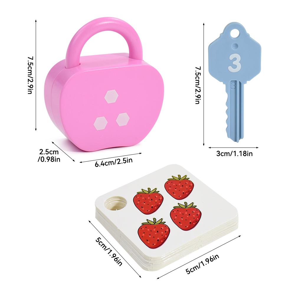 20PCS Kids Alphabet Lock Key Toy Set Car Locks Montessori Educational Number Matching Homeschool Math Toys Baby Word Cognition