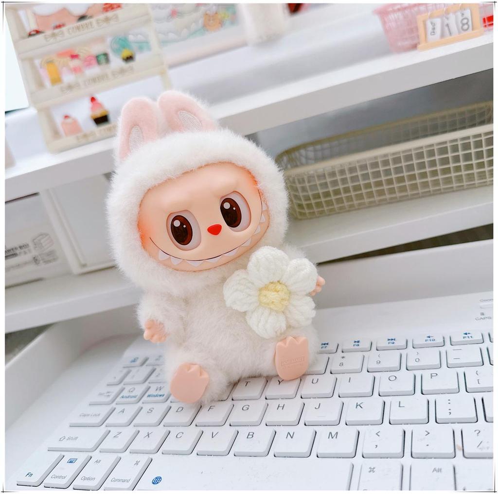 First, Second, and Third Generation Labubu Doll Clothes & Accessories Set: Includes 17cm and 10cm Doll Clothes, Crossbody Bag, and Hair Clip.