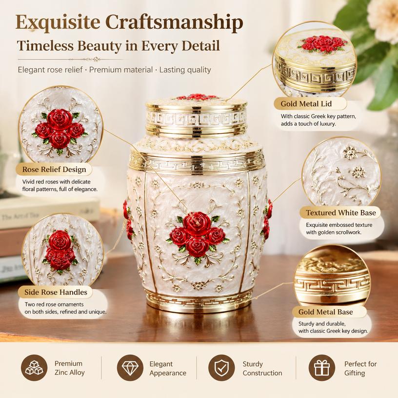 Zinc Alloy Electroplated Tea Caddy Gift