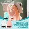 Wireless Fast Charging Charger Stand Holder Unique Mini Ergonomic Desktop Holder Station Shape Chair Phone Phone Mobile L8M1