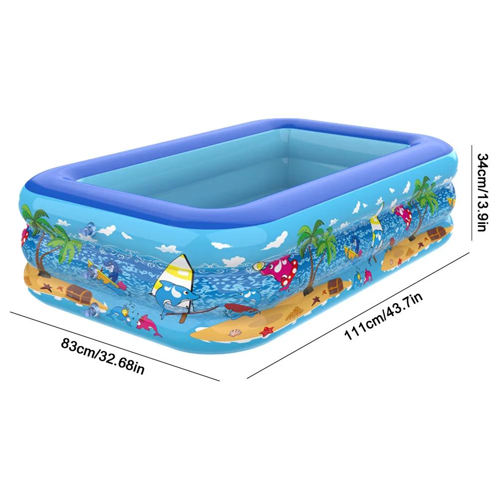 Inflatable Swimming Pool PVC Baby Bath Bathtub Cartoon Pattern Thickening Swimming Pool Summer Party Toys for Toddler Kids