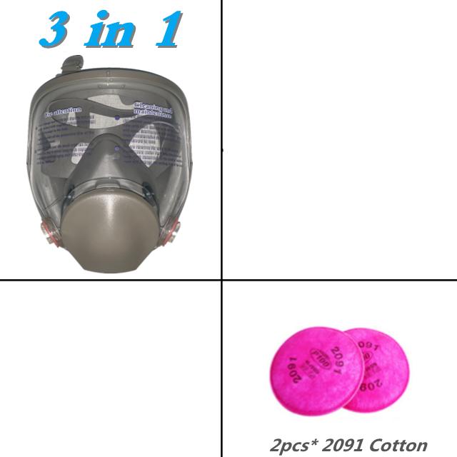 Anti Fog Full Face Respirator, Mask, Industrial Coating, Spraying, Safety Filter, Formaldehyde Protection, 6800