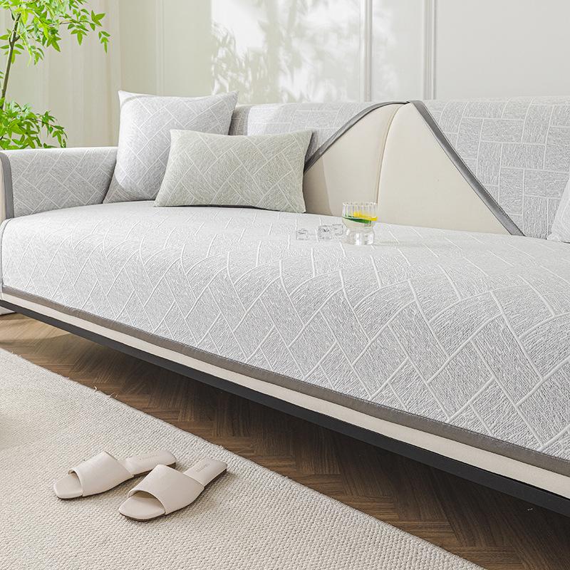 Cold Sofa Cushion, Summer Mat Cushion  New Light Luxury High-End One-Piece Straight Drape