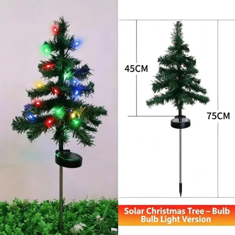 Outdoor Solar Christmas Tree Lights Waterproof LED Garden Lamps For Lawn Patio Landscape Decoration Party Decor