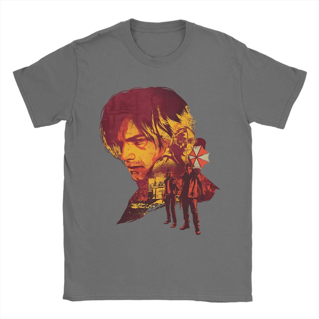 Vintage T Shirt Summer Handsome Unisex Leon Kennedy Gamer Fans Art Novelty T Shirts Pure Cotton Tee Shirt Unisex Y2K Fun Cheap Print