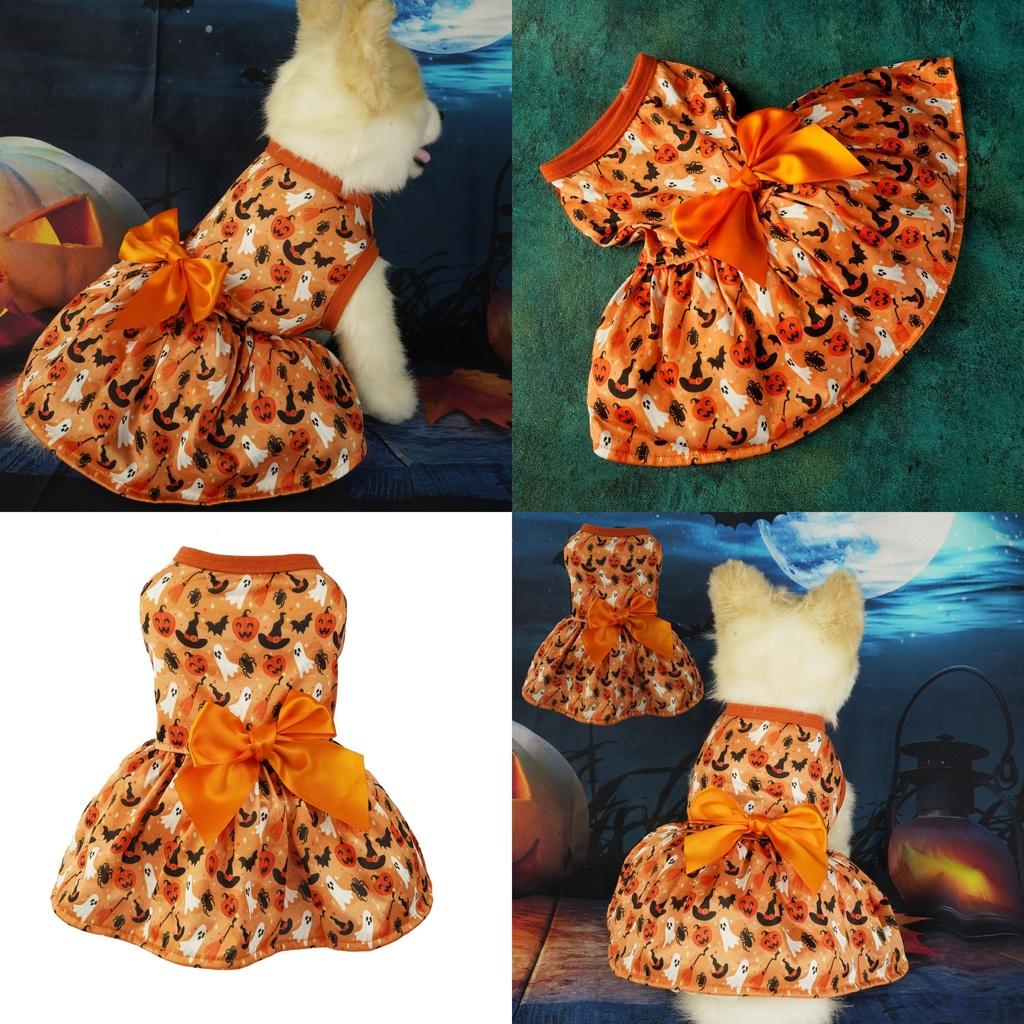 2023 New Arrival Pumpkin Bat Dog Costume Princess Style Skirt For Dogs Of All Sizes