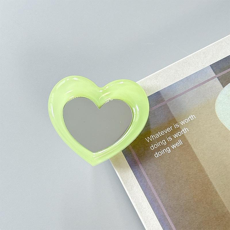 Mirror Airbag Holder Mobile Phone Mirror Sticker Air Cushion Desktop Folding Retractable Ring Sticker Love Makeup Mirror