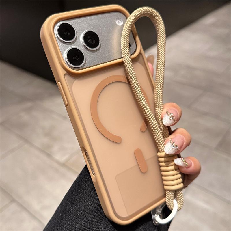 

Magnetic Frosted iPhone 17 Pro Case with Lanyard - Compatible with iPhone 12/11 iPhone 17 Pro Max with Magnetic Ring