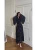 2024 Spring Chiffon Patchwork Dress with Irregular Hem and Ruffle Sleeves