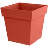 Square Flower Pot - EDA - Tuscany - 50 Cm - 87 L - Indoor / Outdoor - 49.5 X 49.5 X H.52.5 Cm - Terracotta Orange