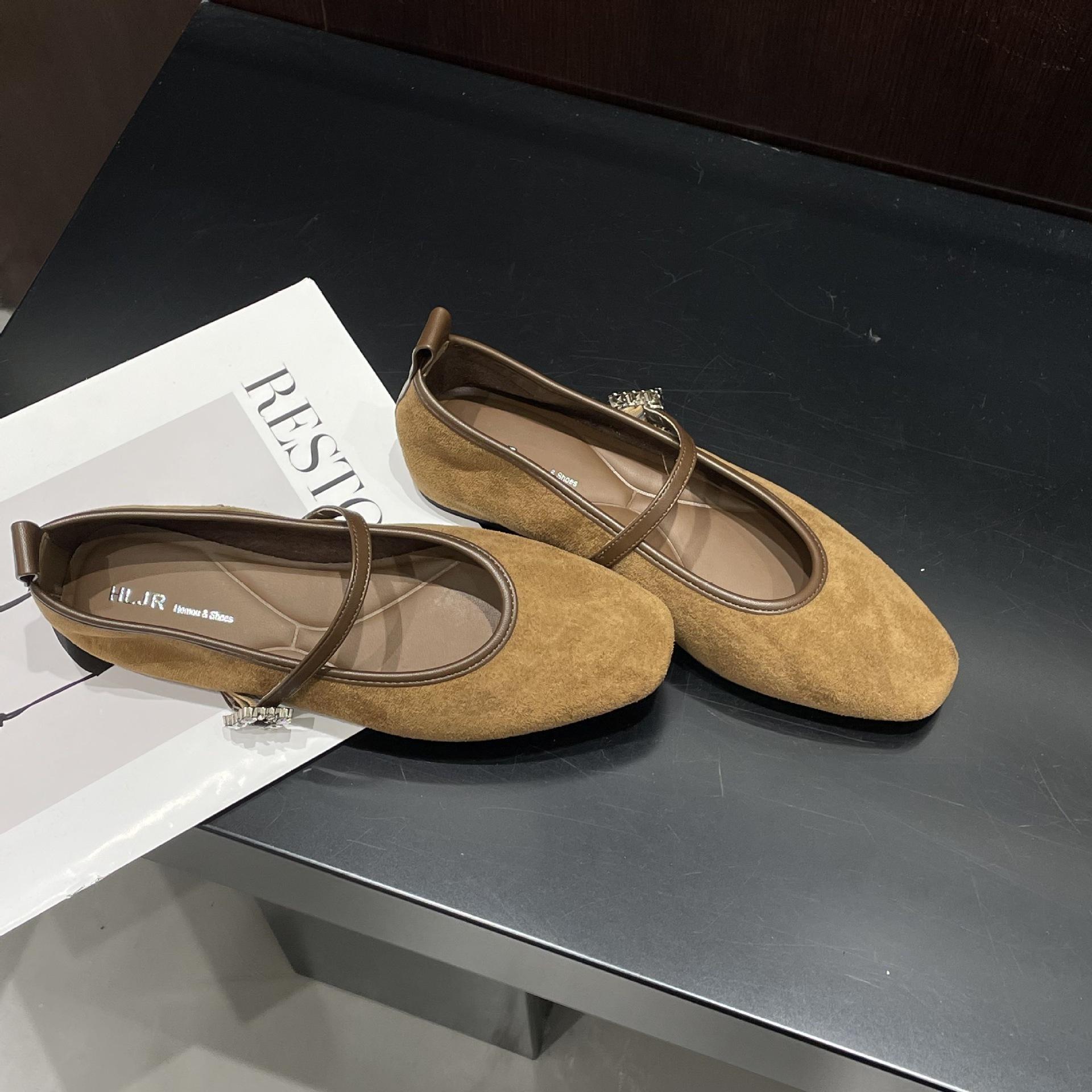 

Spring New Brand Women Flats Round Toe Shallow Slip on Ladies Casual Ballet Shoes Soft Leather Eelgant Dress Shoes 40 жовтий