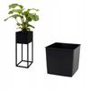 Black Plastic Flowerpot Insert Loft Modern Style Flowerpot 19x19x17