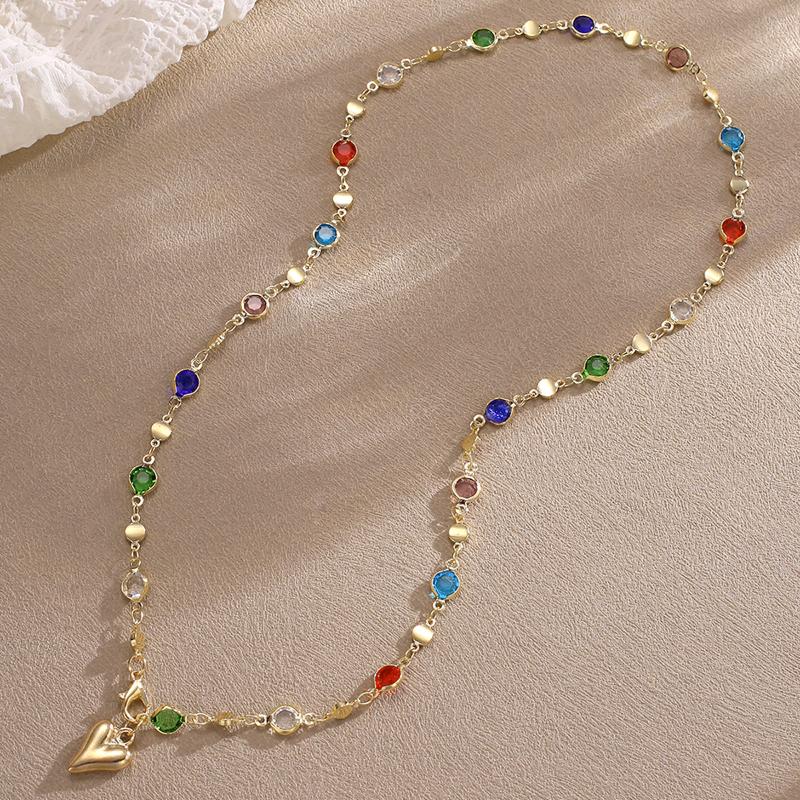 Luxury Colorful Crystal Tassel Necklace For Women Exquisite Flower Shiny Rhinestone Choker Bohemian Vacation Party Jewelry Gift