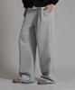 LIKE THE MOST Training Label Pintuck Wide Pants_Melange