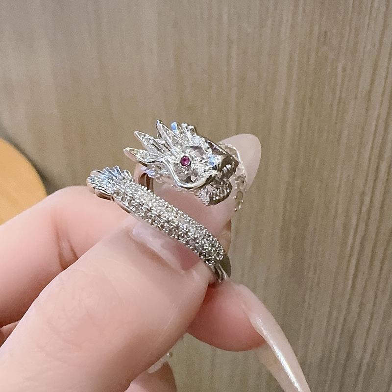 Niche Design Rose Faucet Star Opening Ring, Cold Wind Exquisite Ring Set For Women