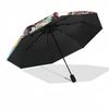 1 pièce Parapluie d'extérieur avec personnages d'Anime | Ouverture et Fermeture Automatiques | Conception Pliable en 3 parties Portable | Armature en Fer à 8 Baleines | Cadeau Parfait pour les Fans, Tra
