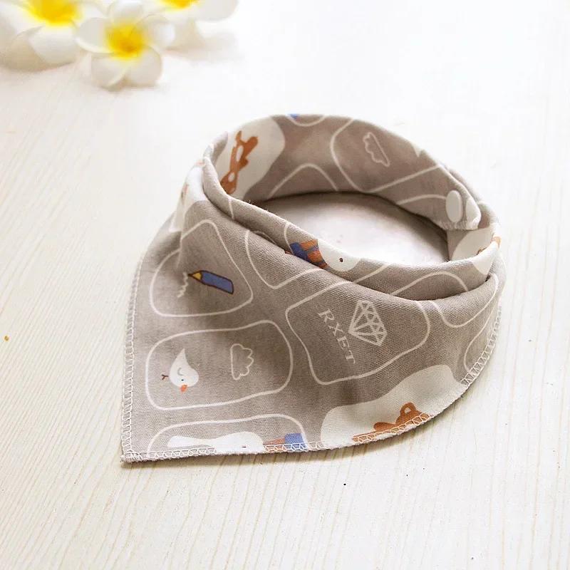 Śliniaki bawełniane dla niemowląt, śliniak trójkątny dla dziewczynek i chłopców z kreskówkowym wzorem, szalik do karmienia, kołnierz śliniak, pieluszka do odbijania, bandana, ręcznik do śliny