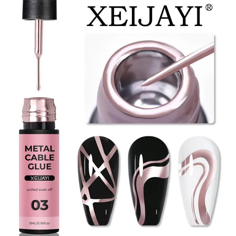 Nail Art Metal Wire Glue Hook Edge Painted High Density Metal Glue Phototherapy Wire Drawing Glue Nail Salon Special