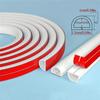 1PC 1m/2m/3m Long 15mm Wide PVC Cord Management Channel, Invisible Decorative Wire Cover, Anti-Step Protector, Adhesive Soft Cab