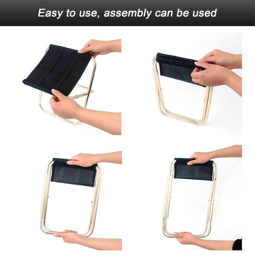 Outdoor Lightweight Aluminium Alloy Folding Stool Portable Mini Fishing Camping Seats