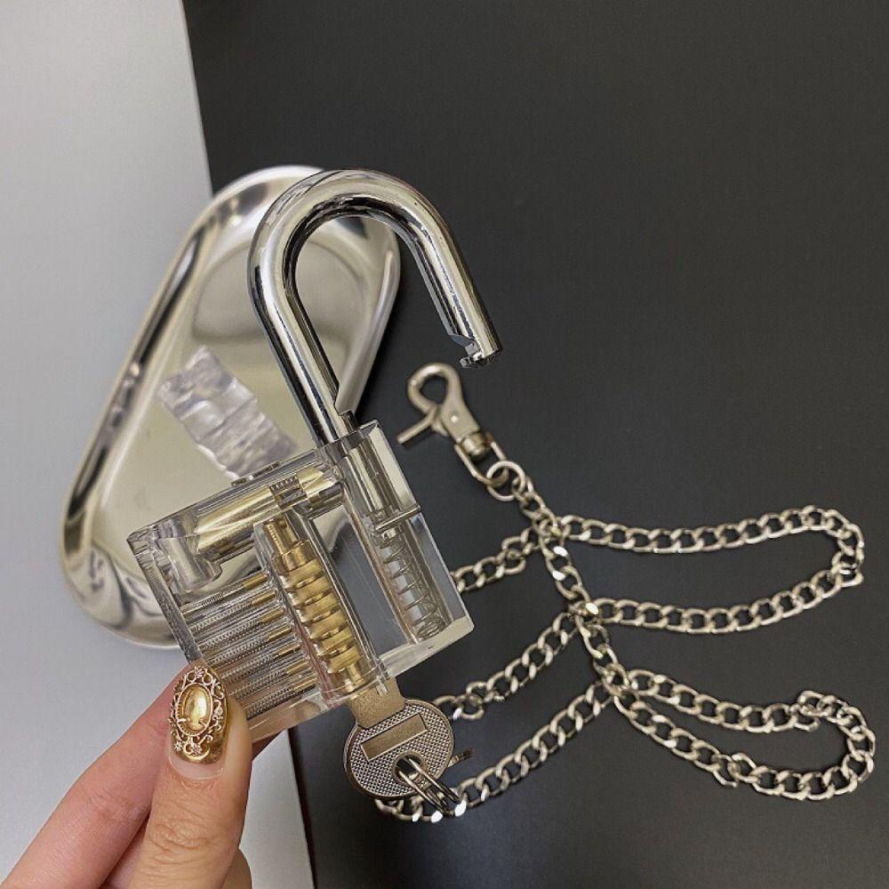 Padlock Pickproof Transparent Lock Transparent Locksmith Training Tools  Home