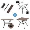 MOON LENCE Camping Table More Stable Outdoor 3 Steps Height Adjustable Aluminum Alloy Roll Table BBQ Foldable Compact Heat Resistant Load Capacity