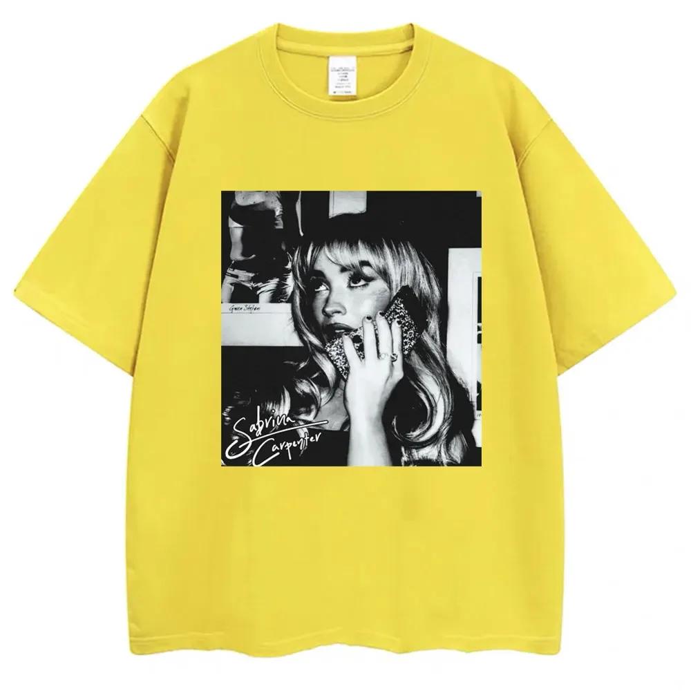 Maglietta Vintage Sabrina Carpenter Short N Sweet Tour Moda Hip Hop Cotone Maglietta Oversize Uomo Donna Magliette Y2k Regalo