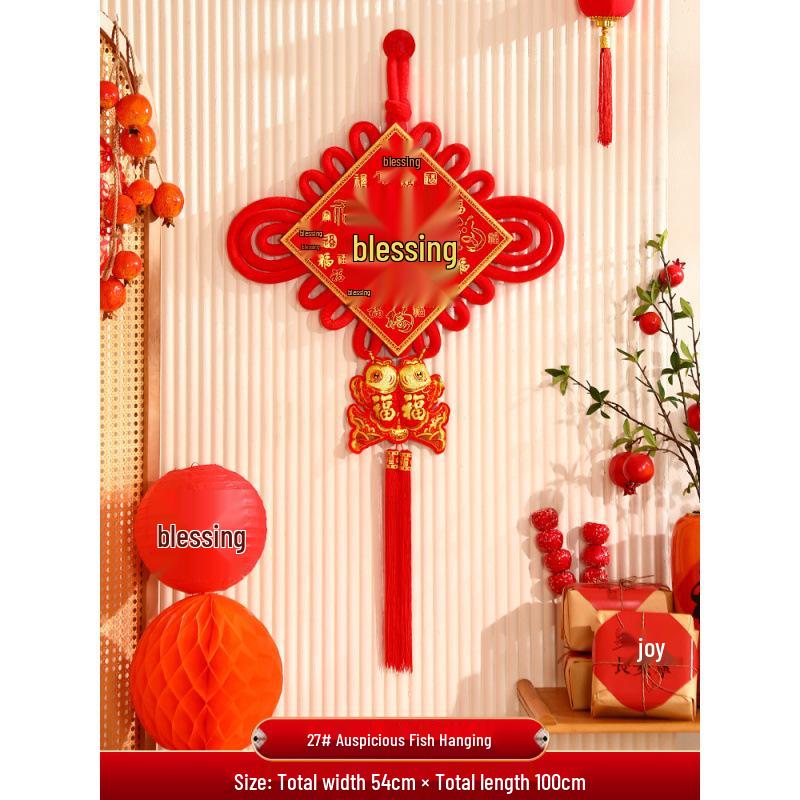 2024 Chinese Knot Fu Character Pendant for Living Room and Entrance - Spring Festival New Year Decoration