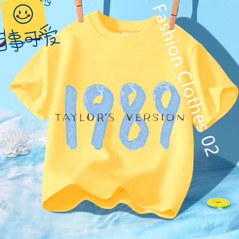 

Kids New Streetwear Clothing Tshirt 2025 Taylor Swifts 1989 T-Shirts Boys and Girls T Shirt Gift Fans Music Concert Short Sleeve 150