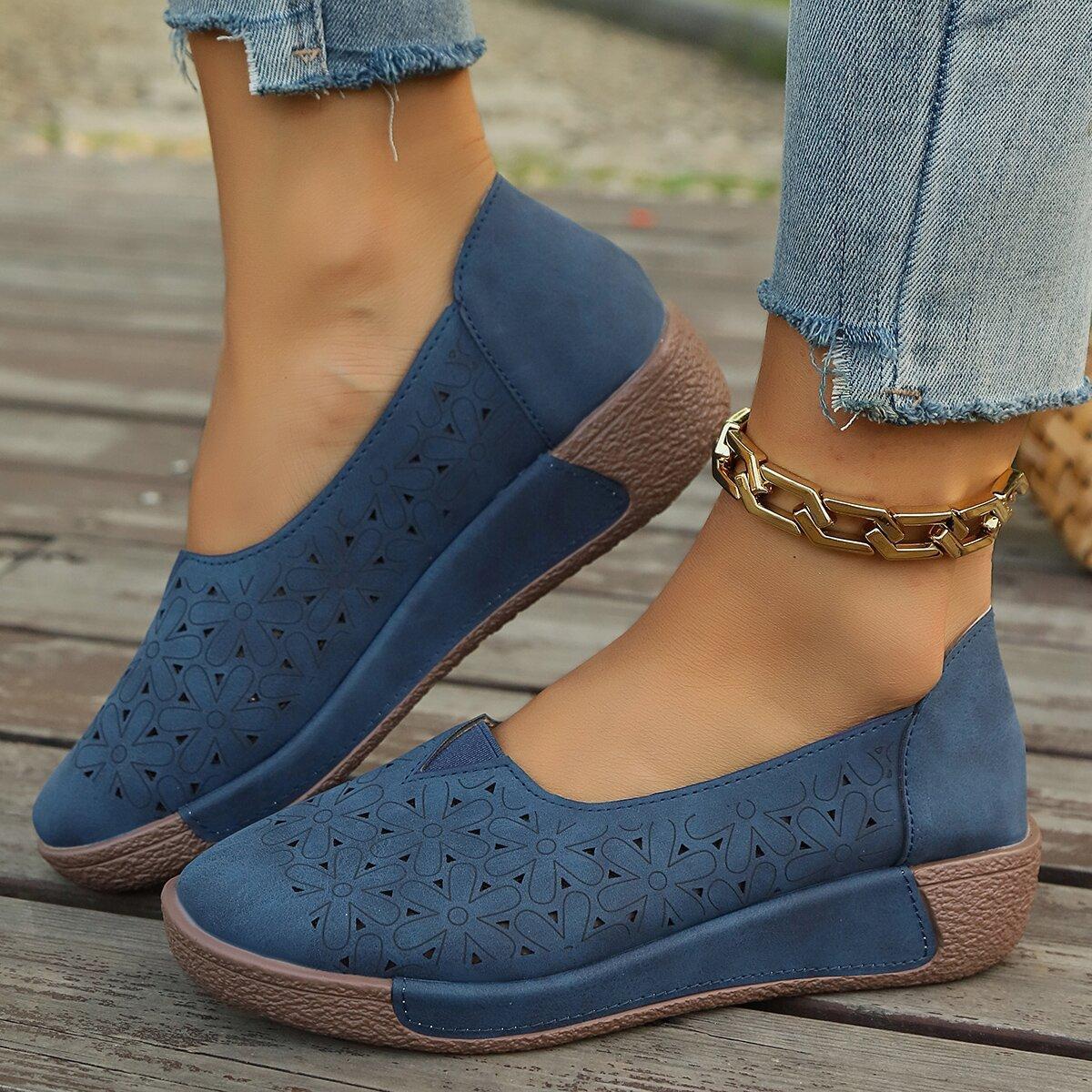 

Модная обувь больших размеров для женщин 36-43 Весна Осень Женские слипоны Балетки Платформа Танкетка Удобная Нескользящая Zapatos De Mujer 36