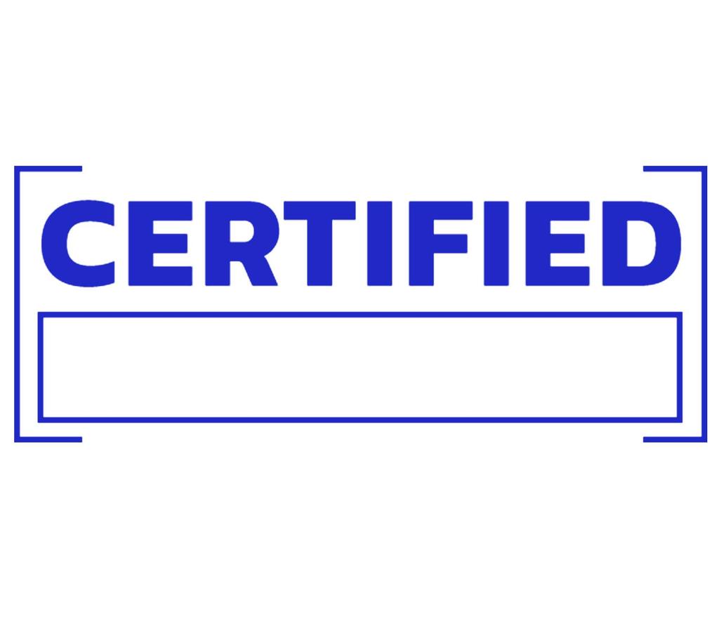 Printtoo Certified Self Inking Rubber Stamp Pre-Inked Office Stamp- Home Office Business Stationery, 47 X 20 Mm