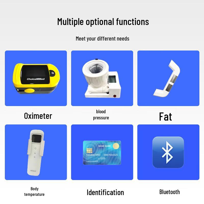 Smart Ultrasonic Height & Weight Scale with Voice & Blood Pressure (CN version)
