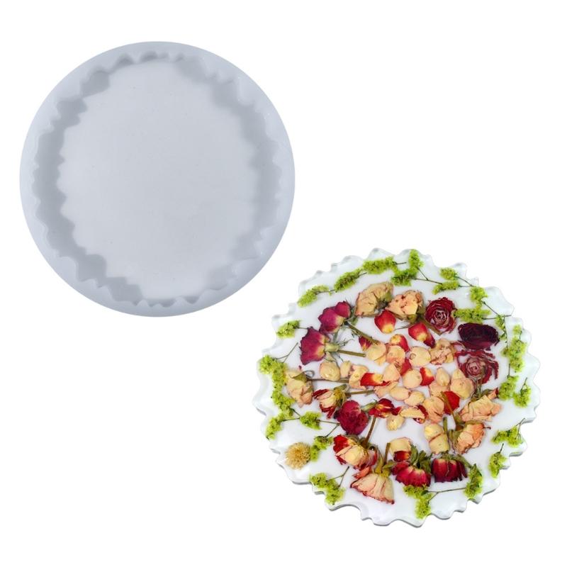 Resin Moulds Uneven Shape Resin Cup Pad Moulds Silicones Cup Mats Molds Silicones Cup Tray Molds Silicones Texture 1