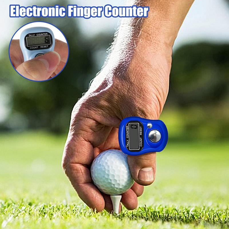Elektronisk Digital LCD Fingerring Räknare Mini Radknapp Klicker Handhållen Räknare Ring För Sömnad Stickning Vävverktyg