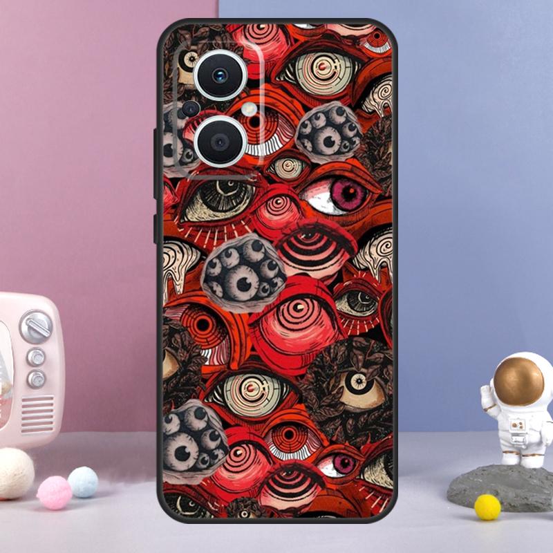 Scary Face Eyes Funda For OPPO Reno 8 Lite 11F 12F 13F 14F 10 11 12 13 14 Pro OPPO Find X9 X5 X6 X8 Pro Case