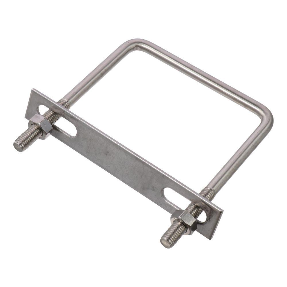 M10 firkantede U-bolter i rustfritt stål U-klemmebolt med muttere og plater U-klemmebolt