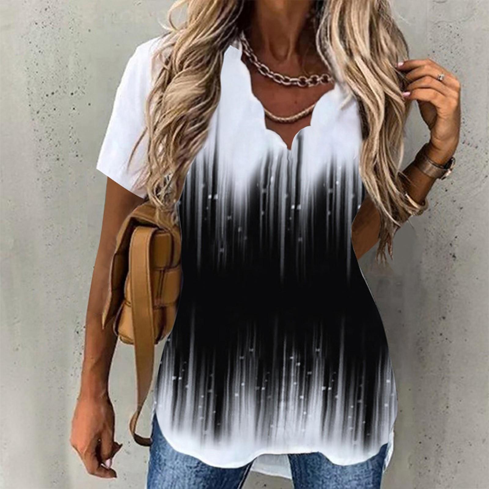 

Женские топы с короткими рукавами с цветочным принтом, повседневные топы, модные топы для женщин M