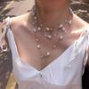 Exquisite Imitation Pearl Necklace for Women Girls Fashion Multi Layer Adjustable Long Tassel Necklace Wedding Jewelry Gift