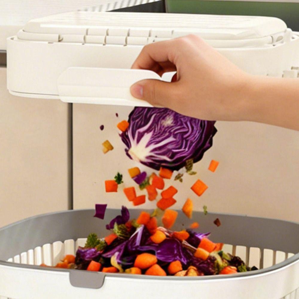 New Retractable Kitchen Drain Basket Rotating Design Quick Draining Fruit Washer Bowl Durable Fruit Vegetable Washer Kitchen Use